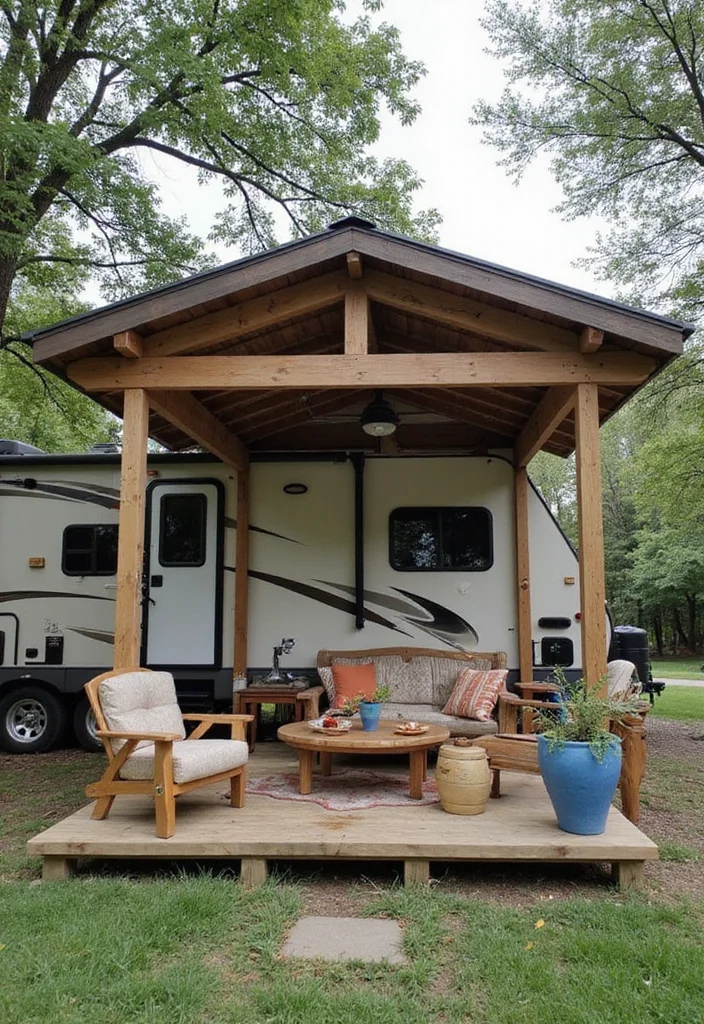 12 Backyard RV Parking Ideas for Organized Practical Layouts - 3. Multi-Functional Shelters