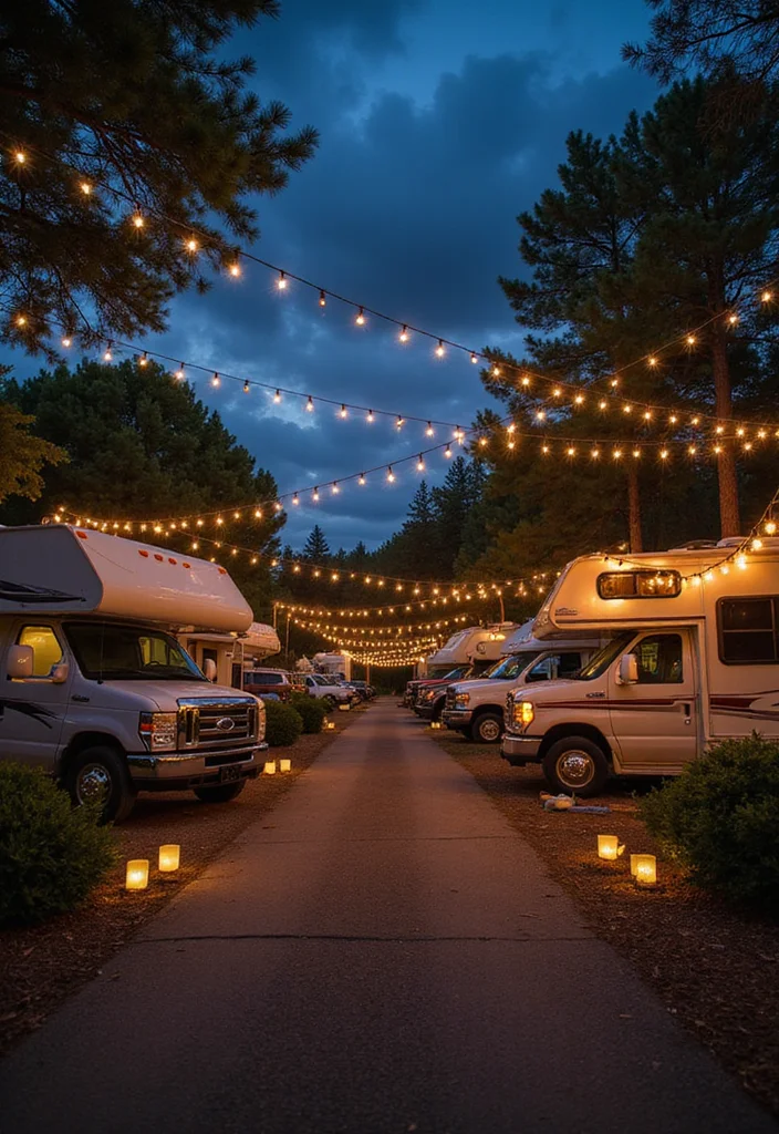 12 Backyard RV Parking Ideas for Organized Practical Layouts - 7. Utilize Lighting