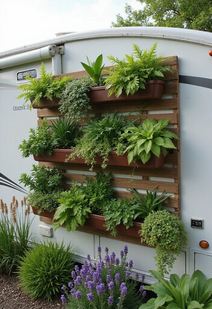 12 Backyard RV Parking Ideas for Organized Practical Layouts - 9. Vertical Gardens