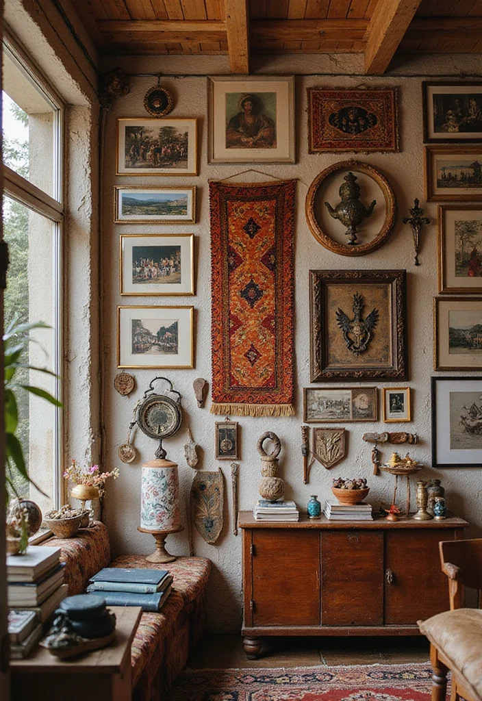 12 Bedroom Picture Wall Ideas for Personalized Decor - 7. Cultural Artifacts