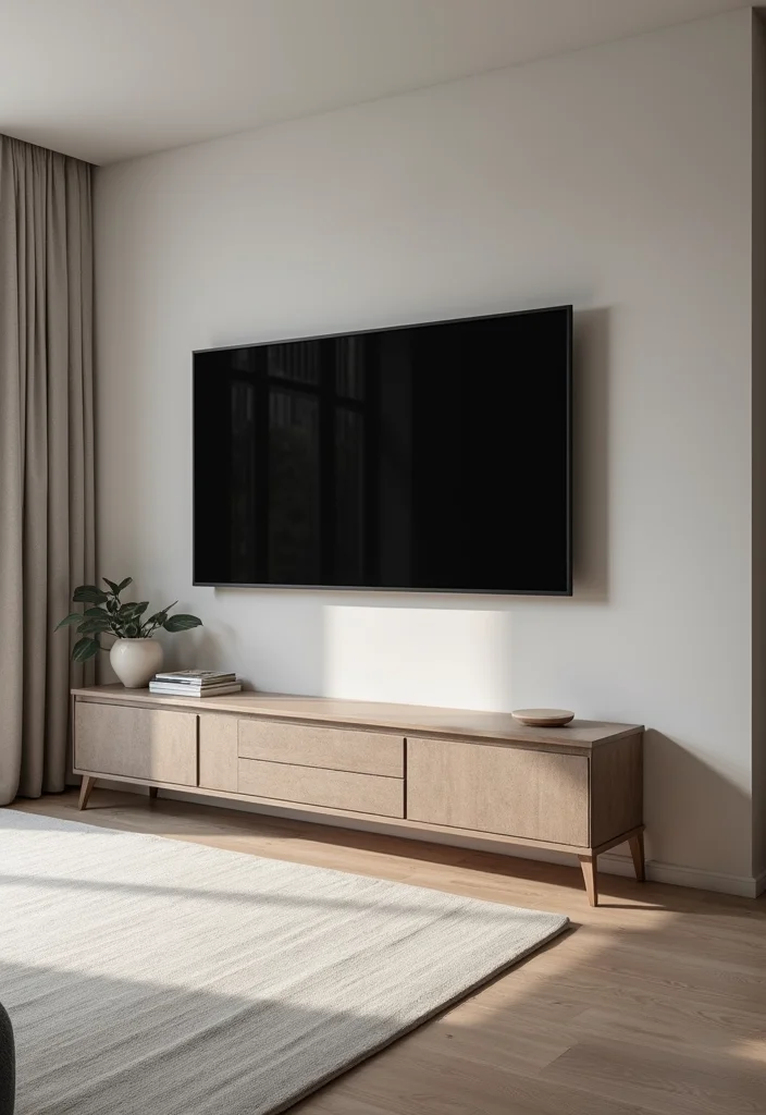 12 Bedroom TV Wall Ideas for Neat Integrated Design - 5. Monochromatic Color Scheme