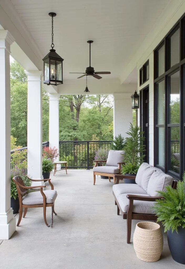 12 Covered Porch Ideas Backyard for Relaxed Outdoor Living - 12. Modern Minimalism