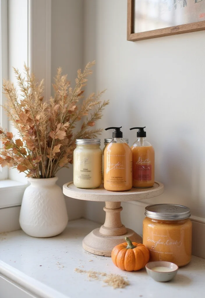 12 Fall Bathroom Decor Ideas for Cozy Seasonal Style - 9. Seasonal Bath Products