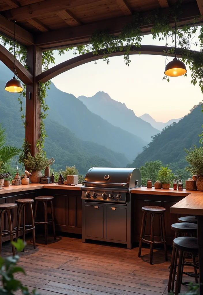 12 Grill Backyard Ideas for Easy Outdoor Cooking - 8. Cooking with a View