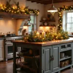 12 Kitchen Island Christmas Decor Ideas for Festive Charm