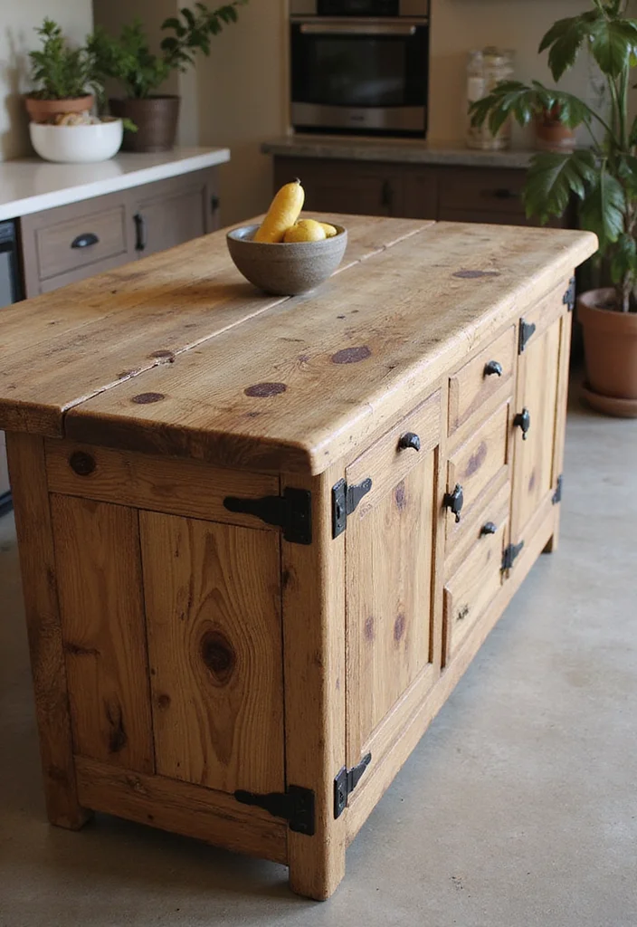 12 Kitchen Island Paneling Ideas for a Custom Built Look - 6. Reclaimed Wood