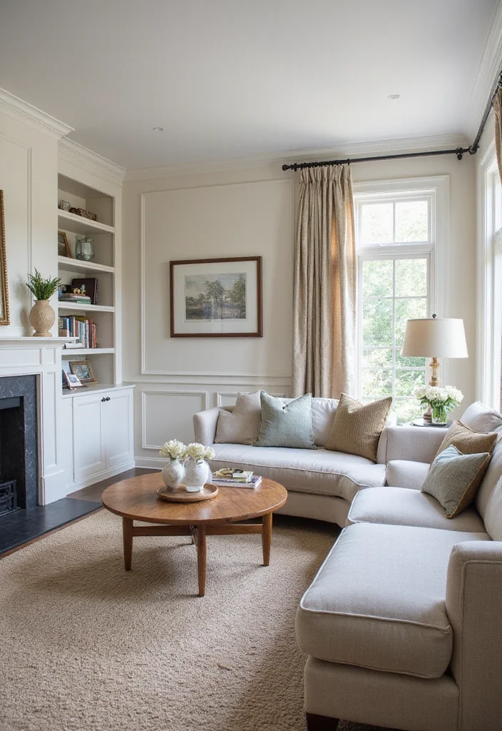 12 Living Room Molding Ideas for Elegant Architectural Detail - 12. Custom Built-In Moldings