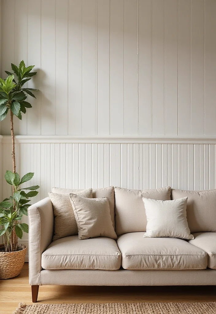12 Living Room Molding Ideas for Elegant Architectural Detail - 4. Beadboard Paneling