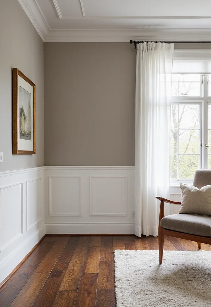 12 Living Room Molding Ideas for Elegant Architectural Detail - 9. Wainscoting for Added Texture