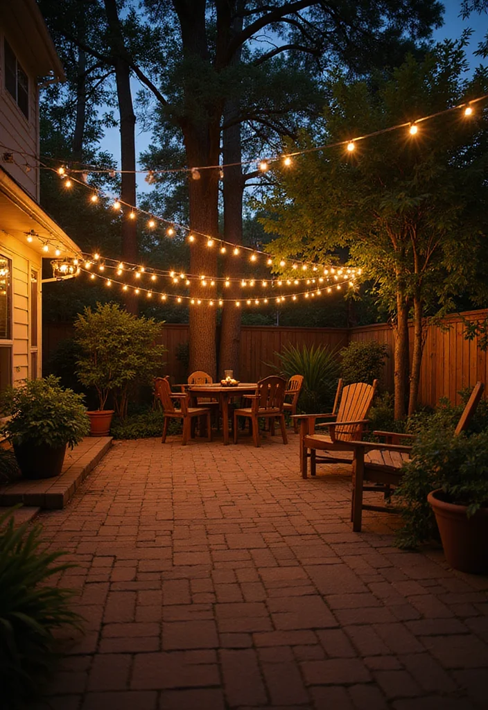 12 Romantic Backyard Ideas for Cozy Evenings Outdoors - 1. Twinkling Fairy Lights