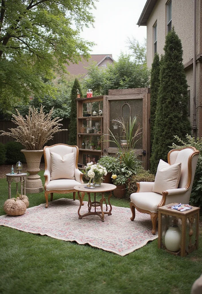 12 Romantic Backyard Ideas for Cozy Evenings Outdoors - 12. Outdoor Art and Decor