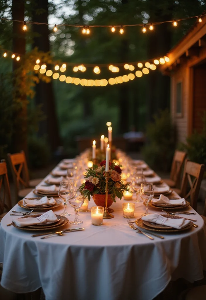 12 Romantic Backyard Ideas for Cozy Evenings Outdoors - 5. Outdoor Dining Setups