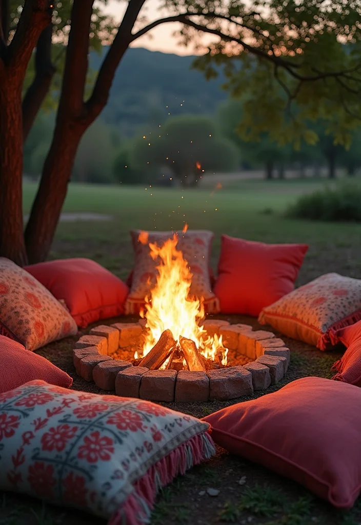 12 Romantic Backyard Ideas for Cozy Evenings Outdoors - 7. Cozy Blankets and Pillows
