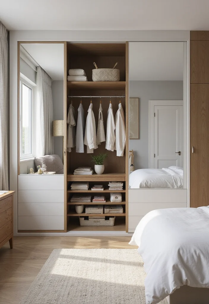 12 Shared Bedroom Ideas for Comfortable Functional Spaces 12 12 Shared Bedroom Ideas for Comfortable Functional Spaces - 2. Sliding Wardrobes for Easy Access