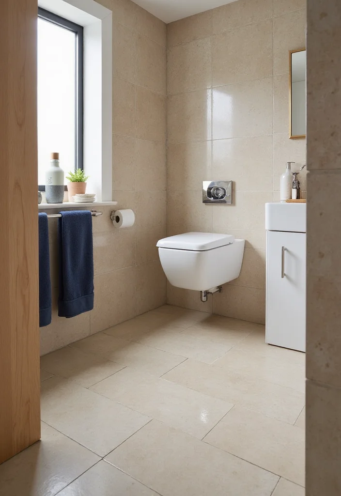 12 Small Beige Bathroom Ideas for Soft Neutral Spaces - 1. Neutral Palette with Beige Tiles