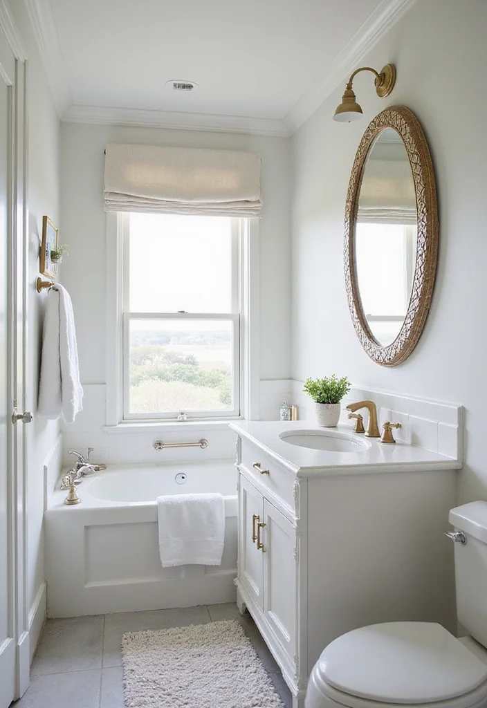 12 Small Coastal Bathroom Ideas with Breezy Light Style 12 12 Small Coastal Bathroom Ideas with Breezy Light Style - 2. Natural Light and Mirrors