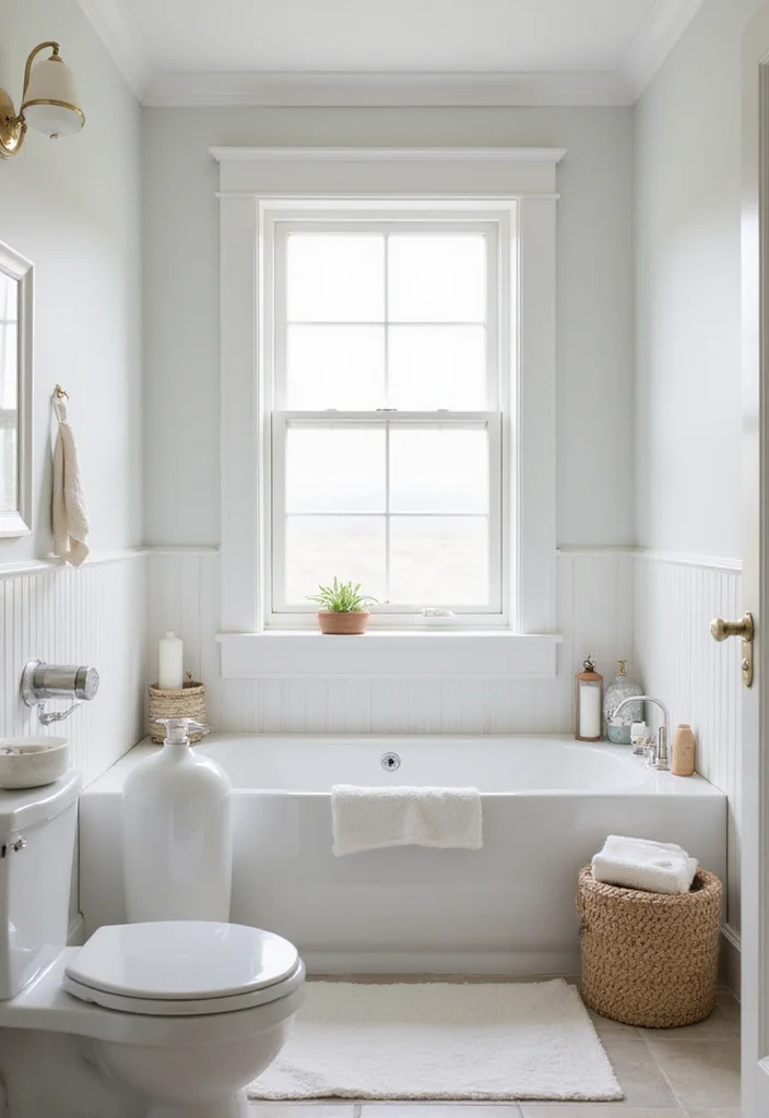 12 Small Coastal Bathroom Ideas with Breezy Light Style 78 12 Small Coastal Bathroom Ideas with Breezy Light Style - 8. Minimalist Design