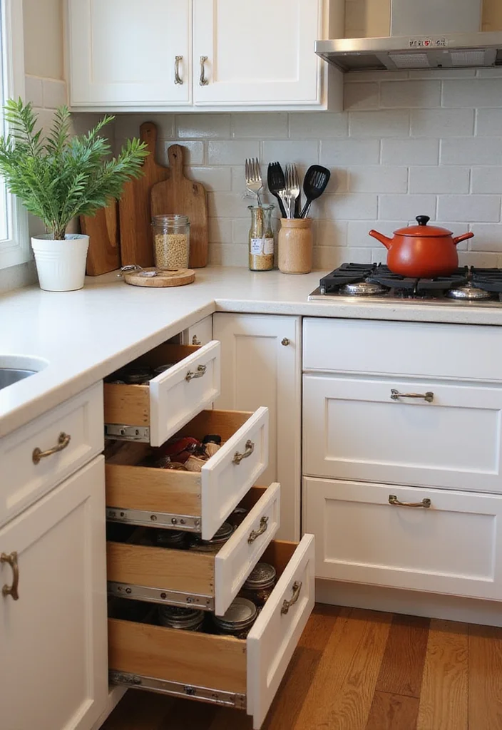 12 Small U Shaped Kitchen Ideas for Better Flow and Storage 56 12 Small U Shaped Kitchen Ideas for Better Flow and Storage - 6. Drawer Organizers