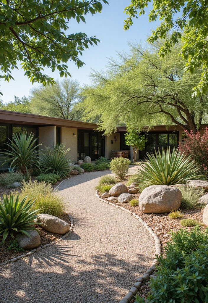 12 Southwest Backyard Ideas with Warm Desert Style 56 12 Southwest Backyard Ideas with Warm Desert Style - 6. Sustainable Desert Landscape Design