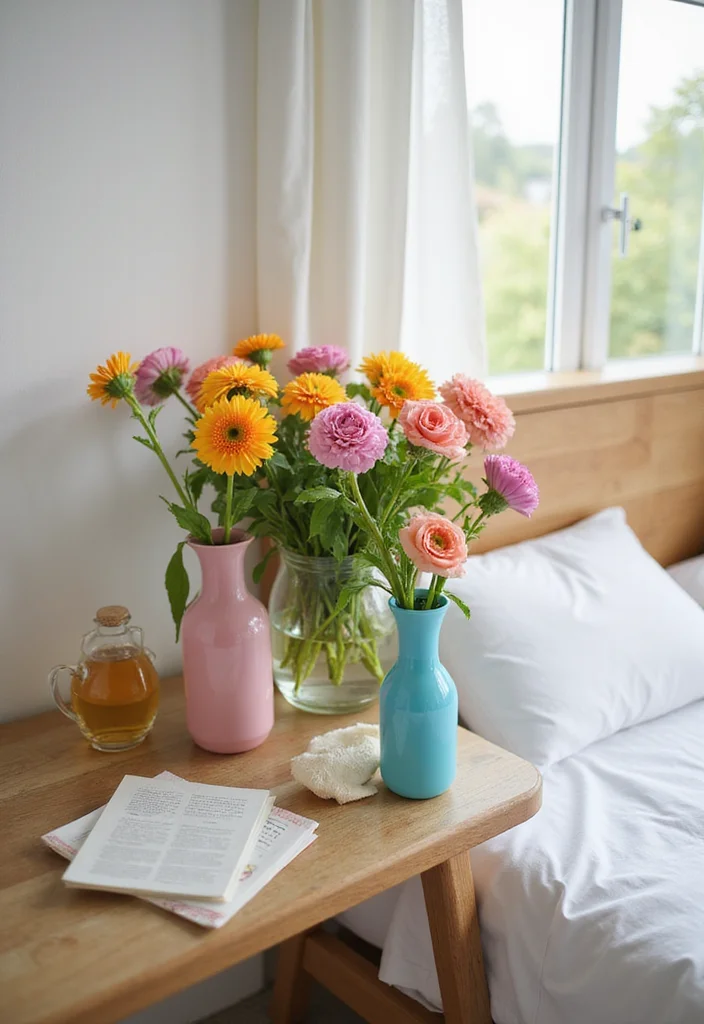 12 Summer Bedroom Ideas for Airy Bright Refresh - 10. Fresh Flowers