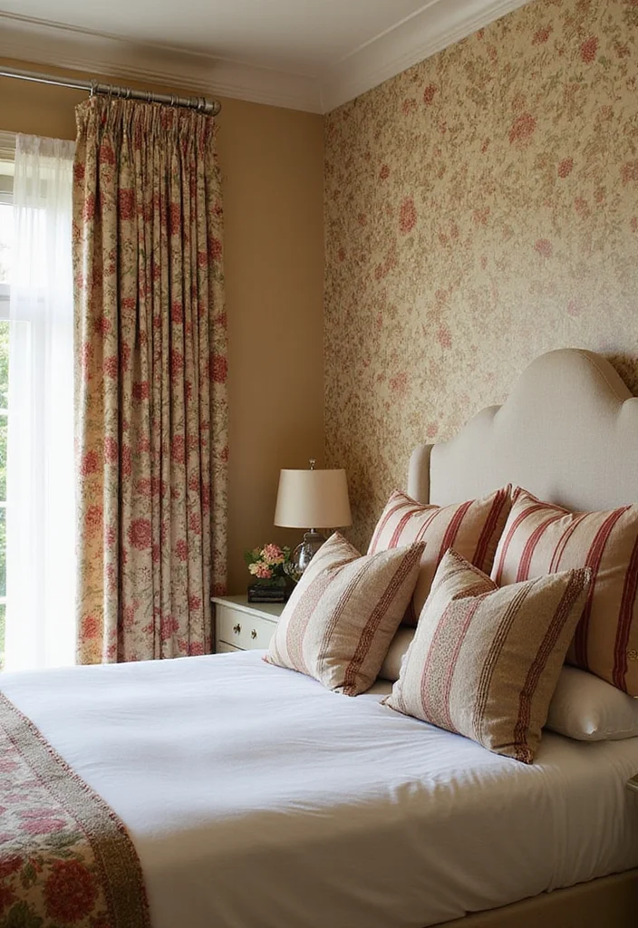 12 Tan Bedroom Ideas for Calm Neutral Comfort - 10. Mixing Patterns in Tan Decor