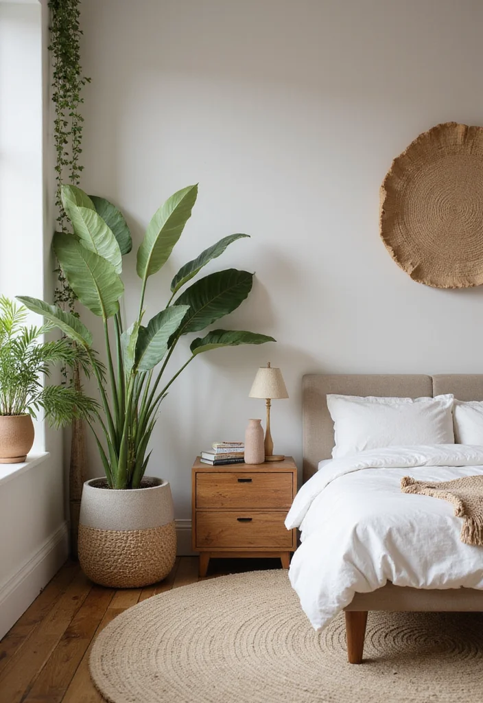 12 Tan Bedroom Ideas for Calm Neutral Comfort - 5. Earthy Decor Elements