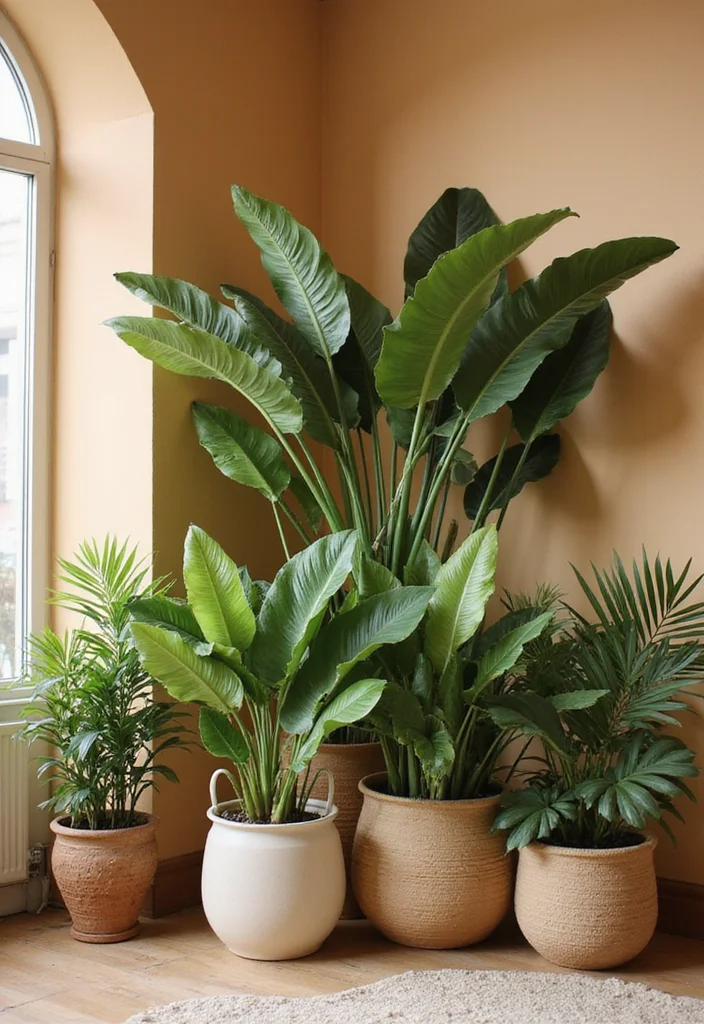 12 Tan Living Room Ideas for Soft Cozy Neutrals - 8. Tan and Green Plant Combinations