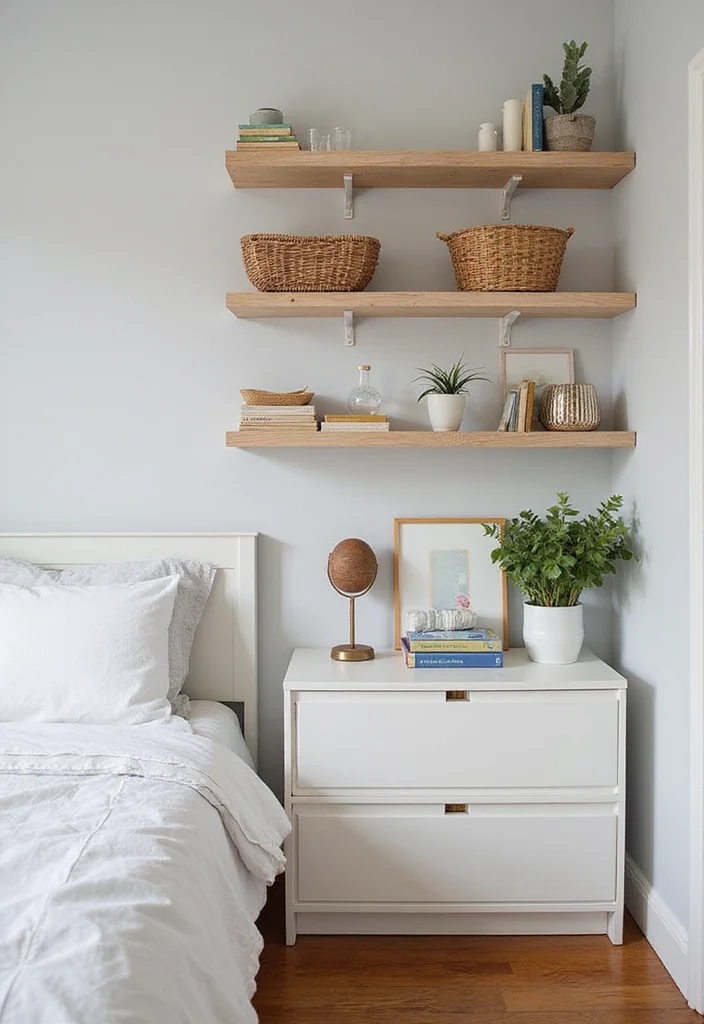 12 White Wall Bedroom Ideas for Clean Modern Simplicity - 8. Functional Storage Solutions