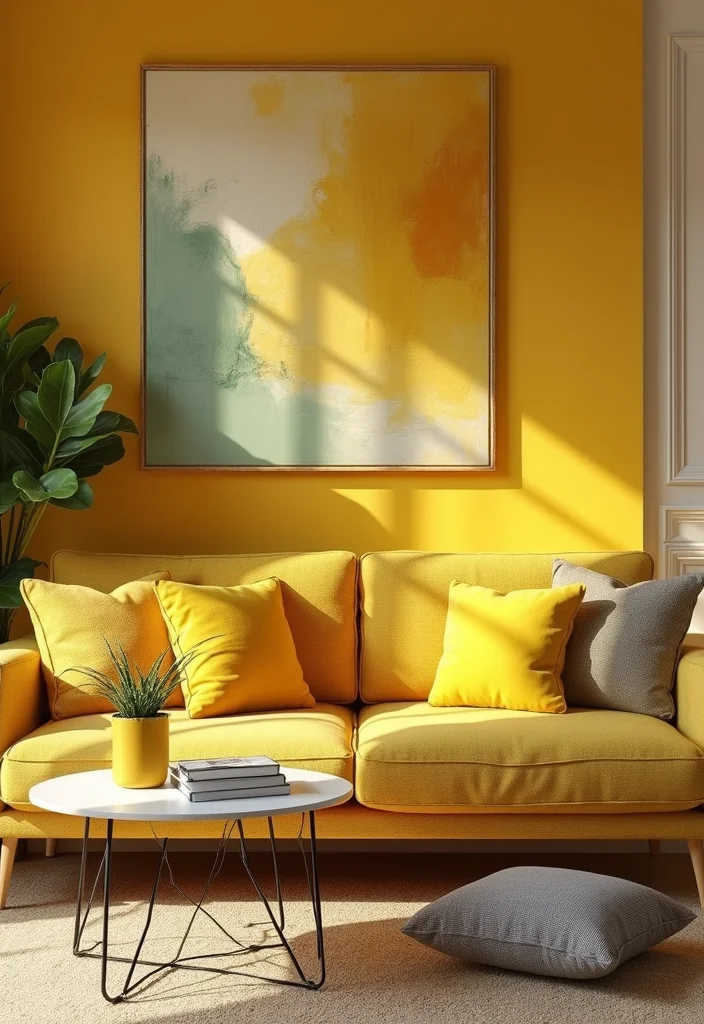 12 Yellow Living Room Ideas for Bright Cheerful Spaces 78 12 Yellow Living Room Ideas for Bright Cheerful Spaces - 8. Mixing Yellow Shades