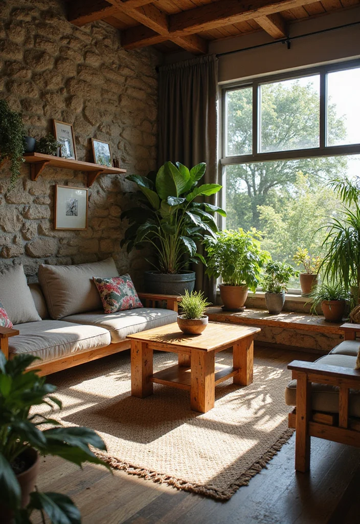 12 Zen Living Room Ideas for Calm Minimal Serenity - 2. Integrate Natural Elements