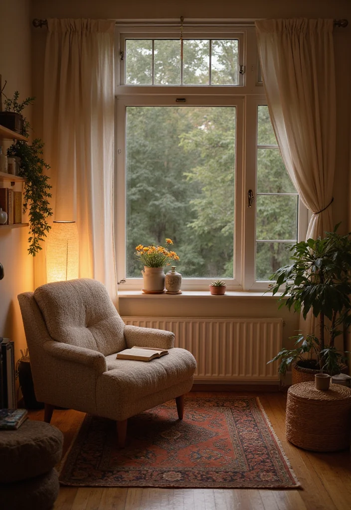 12 Zen Living Room Ideas for Calm Minimal Serenity - 4. Create a Cozy Reading Nook