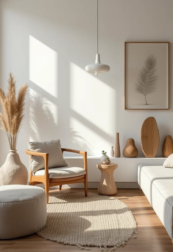 12 Zen Living Room Ideas for Calm Minimal Serenity - 5. Mindful Decor Accents
