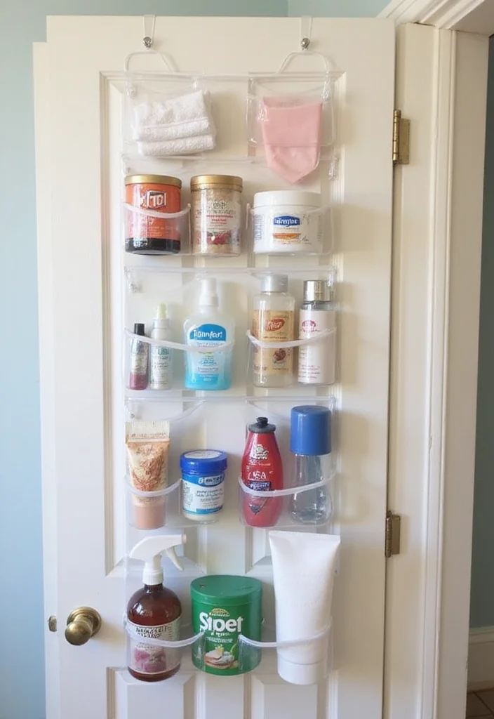 14 Bathroom Wall Storage Ideas to Maximize Small Spaces - 2. Over-the-Door Organizers: Utilizing Every Nook