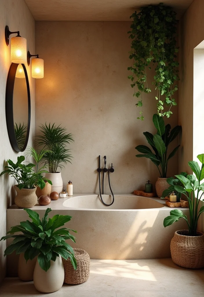 14 Modern Guest Bathroom Ideas for a Stylish Easy Upgrade - 6. Nature-Inspired Elements