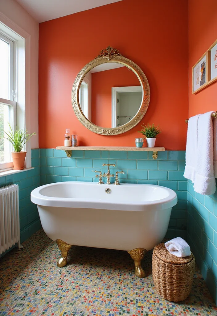 14 Modern Guest Bathroom Ideas for a Stylish Easy Upgrade - 7. Bold Color Statements