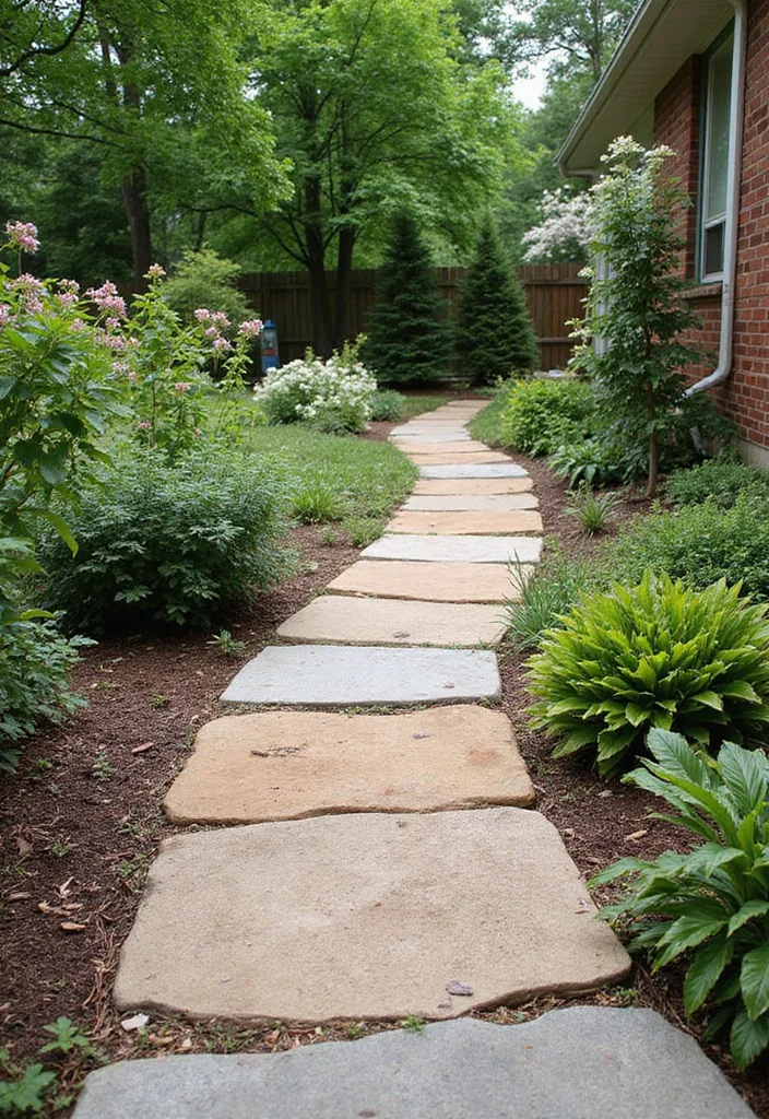 14 New Home Backyard Ideas for a Fresh Functional Start - 12. Pathway Designs: Guiding the Way