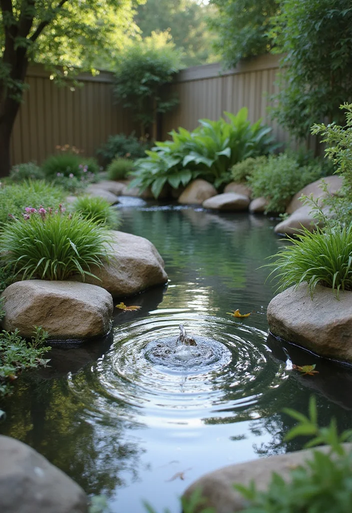 14 New Home Backyard Ideas for a Fresh Functional Start - 5. Water Features: A Touch of Tranquility
