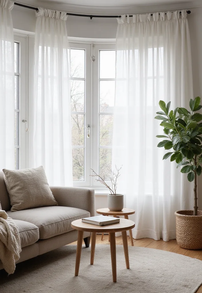 14 Scandinavian Living Room Ideas for Clean Minimal Warmth - 10. Simplistic Window Treatments