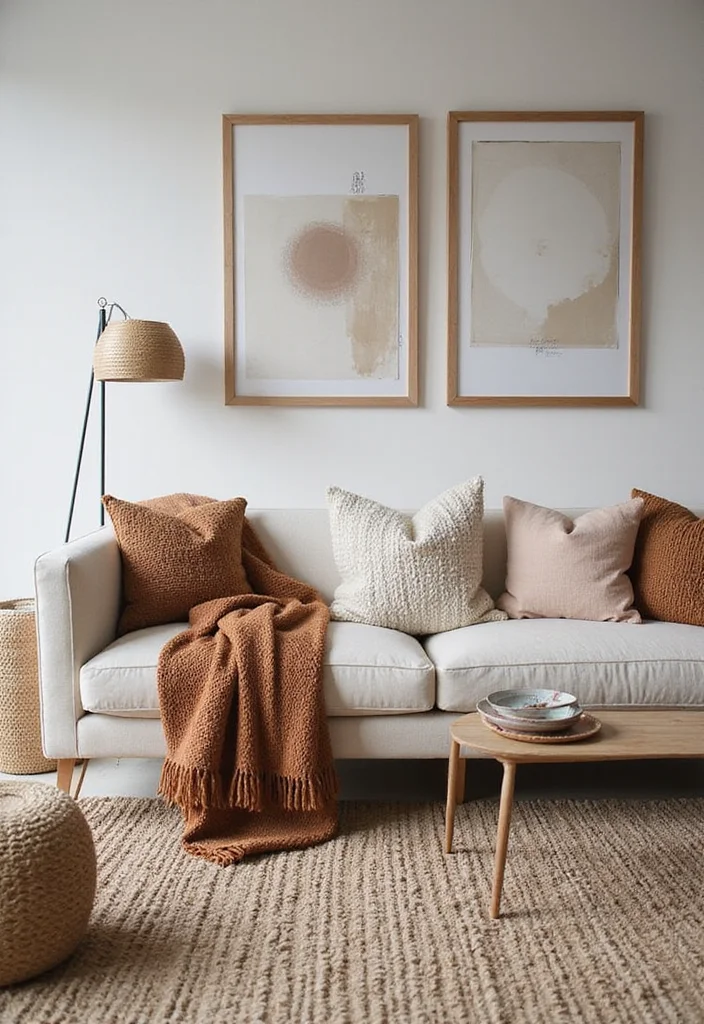 14 Scandinavian Living Room Ideas for Clean Minimal Warmth - 3. Cozy Accessories