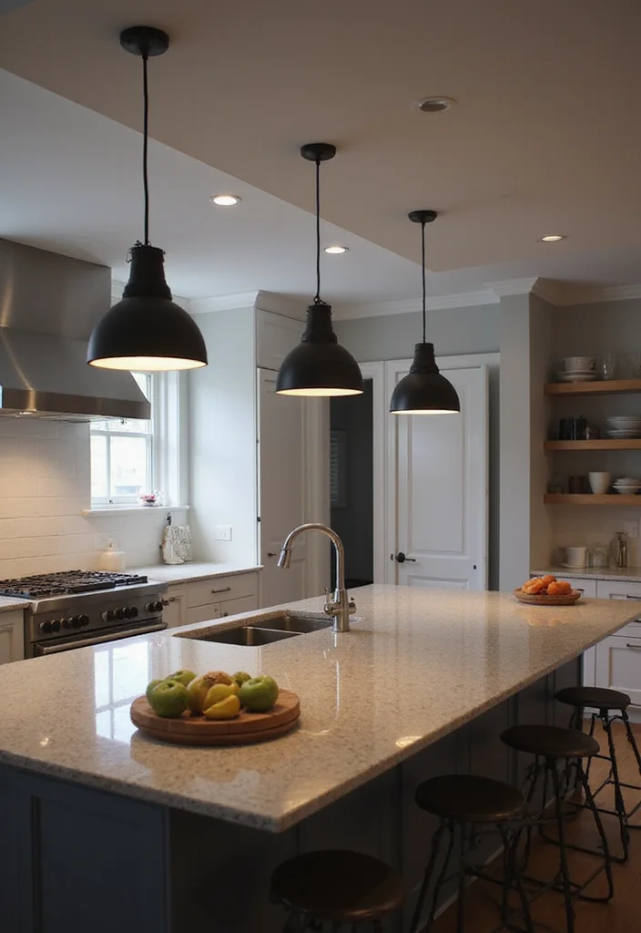 16 Kitchen Pendant Lighting Ideas for Better Task Lighting - 10. Smart Pendant Lighting