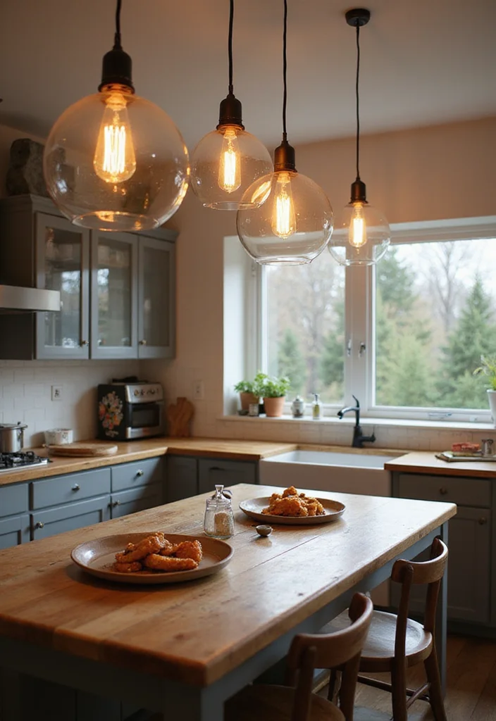 16 Kitchen Pendant Lighting Ideas for Better Task Lighting - 12. Globes and Orbs