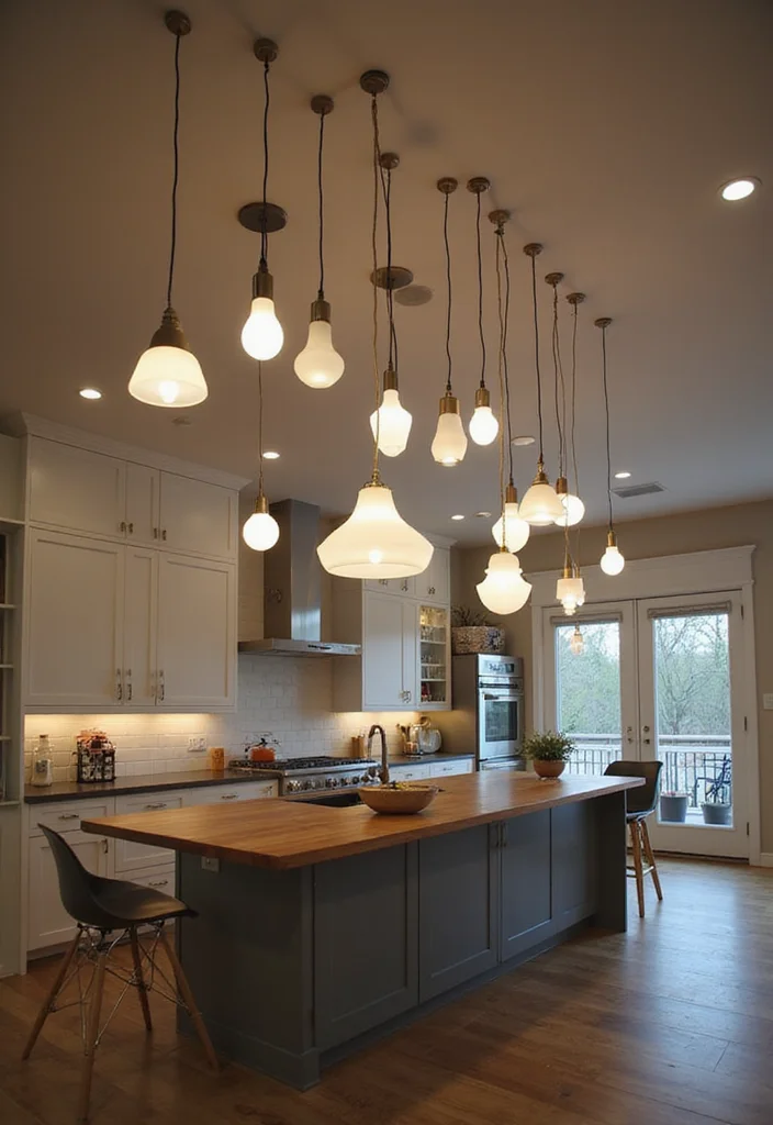 16 Kitchen Pendant Lighting Ideas for Better Task Lighting - 14. Customizable Modular Lighting