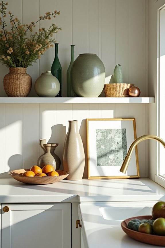 5 Stylish Ways to Decorate Above Kitchen Cabinets 3 bold navy with white cabinetry accents