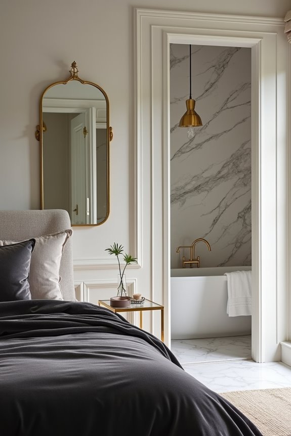 gold finishes unite spaces cohesively