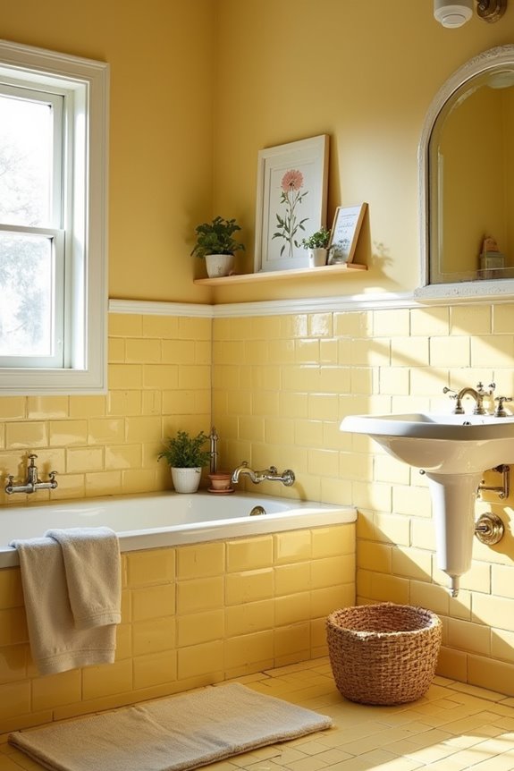 layered lighting warm yellow tiles