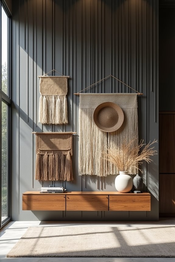 layered wall with dividers textures