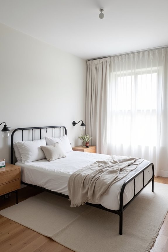 metal bed frame opens sightlines
