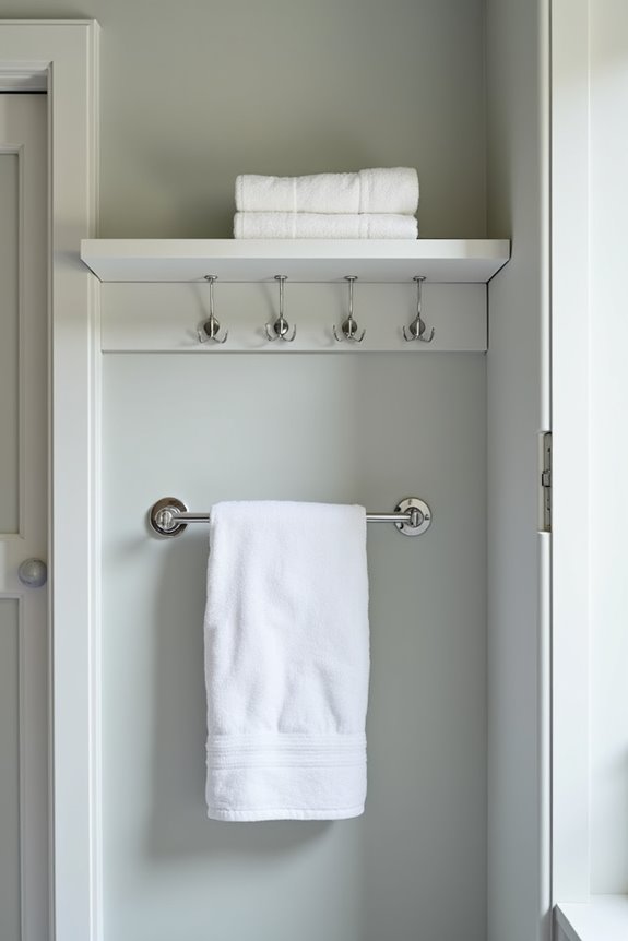 towel bars at arm s reach