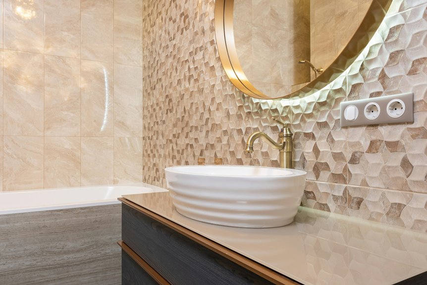 vintage yellow tile bathroom decor ideas